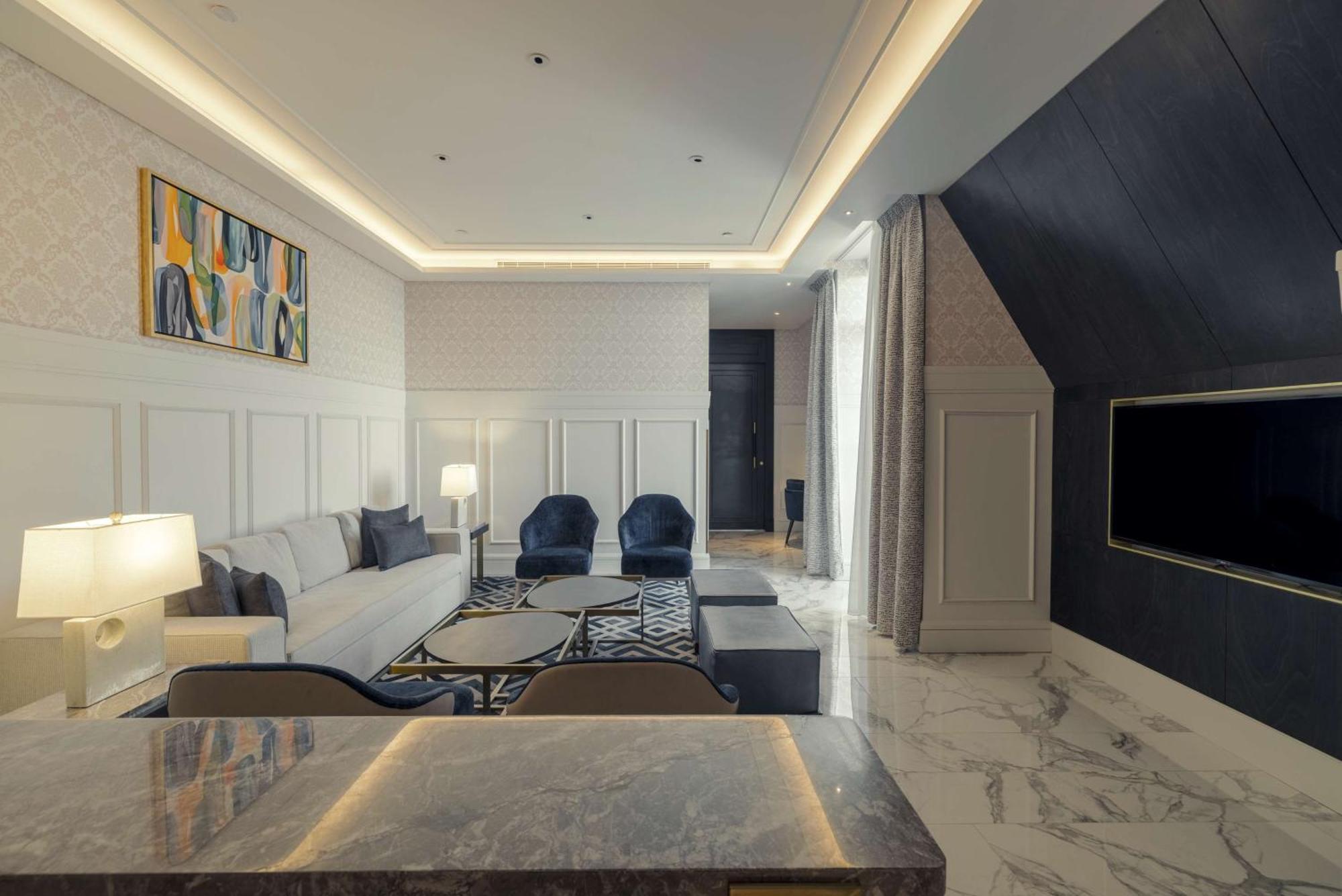 Mansard Riyadh, A Radisson Collection Hotel Eksteriør billede A 3D rendering of a living room